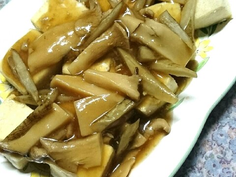 高野豆腐の和風きのこあんかけ